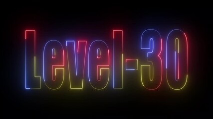 Futuristic glowing level up text on dark surface, gaming motivation art, Neon level up sing - Powered by Adobe