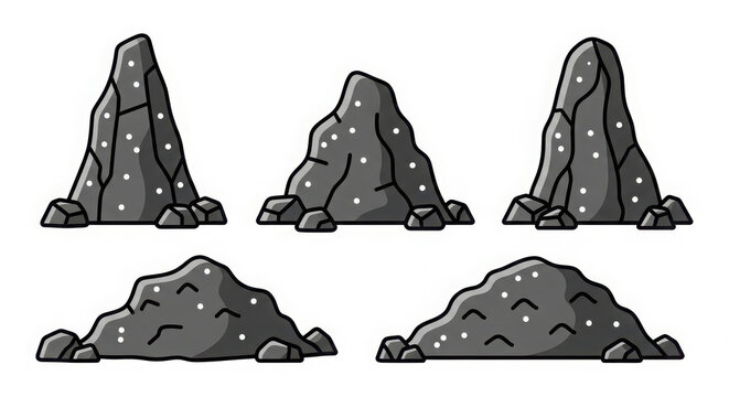Pixel Art Stone Assets for Game Development
