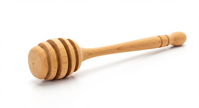 Cazo de madera para miel esencial en cocina resalta su veta natural y dise&ntilde;o simple con luz de estudio clara.