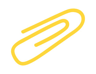 Yellow paper clip stationery element