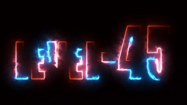 Futuristic glowing level up text on dark surface, gaming motivation art, Neon level up sing - Powered by Adobe