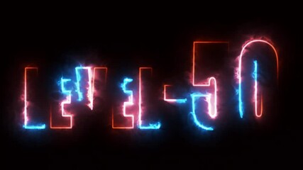 Futuristic glowing level up text on dark surface, gaming motivation art, Neon level up sing - Powered by Adobe