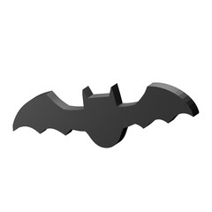 3D Halloween Bat Icon Illustration Isolated on PNG Transparent Background