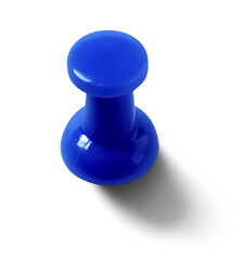 Isolated Blue Pushpin