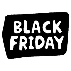 손으로 그린 블랙프라이데이 행사 타이포그라피 일러스트 1