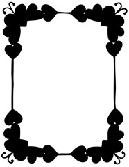 black and white frame made of stones vector