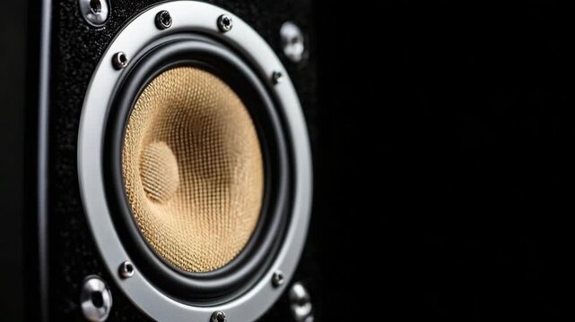 Close-up view of a speaker showing detailed sound design