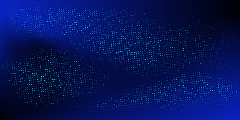 Digital Pixel Explosion. Abstract Virtual Cyber Space Data Flow. Halftone Pixel Effect Round Explosion. Vector Illustration.