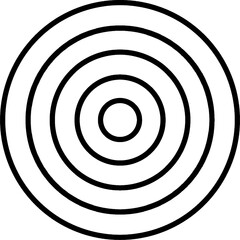 Concentric Circles Target, Abstract Round Line Design