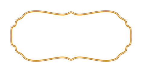 Golden ornamental 3d frame. Oriental style Islamic windows, Indian border, decorative element, morocco shapes. Vector illustration for invitation, greeting card, decorative design