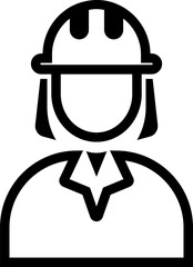 Black flat profile icon illustration with minimalist design, showing various professions, suitable for application design needs, websites, presentations, infographics, business brochures and others. 