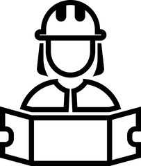 Black flat profile icon illustration with minimalist design, showing various professions, suitable for application design needs, websites, presentations, infographics, business brochures and others. 