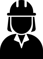 Naklejka premium Black flat profile icon illustration with minimalist design, showing various professions, suitable for application design needs, websites, presentations, infographics, business brochures and others. 