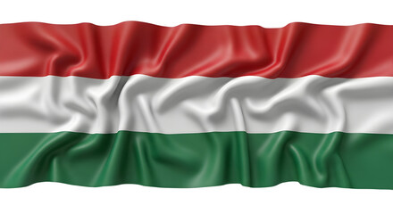 Obraz premium Waving flag of hungary isolated on transparent background, a symbol of patriotism