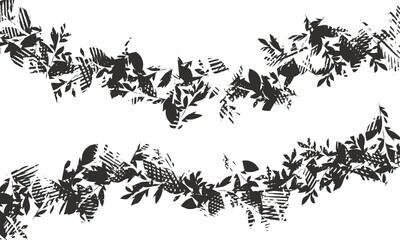 Dark abstract pattern of faintly visible organic shapes on transparent background