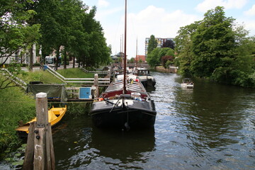 Hollanda Zwolle Ehir Kanal Manzaralar