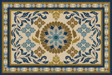 Modern Persian carpet fabric textile decoration