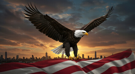 Conceptual image of a soaring eagle representing national freedom and aspiration