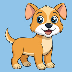 Fototapeta premium Best cute dog vector art illustration