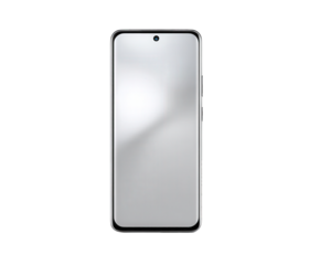 Modern smartphone with a blank reflective screen, isolated on transparent background, showcasing its sleek design and minimalist aesthetic for technology and communication concepts