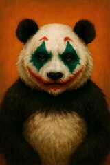 Fototapeta premium giant panda eating bamboo