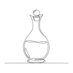 Elegant glass decanter product shot in minimalist studio style black on transparent background, luxury beverage or spirits branding image for editorial and web use.