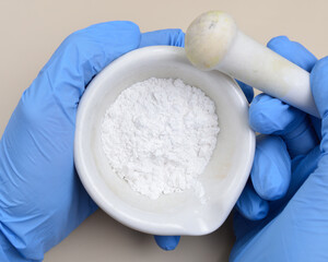 Magnesium stearate. It is a soap, consisting of salt containing two equivalents of stearate and one...