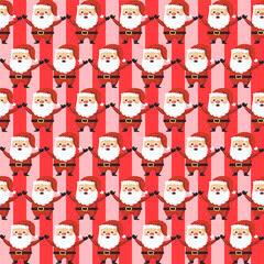 Seamless pattern Festive christmas santa patterns holiday decor digital art cheerful atmosphere vibrant colors fun concept