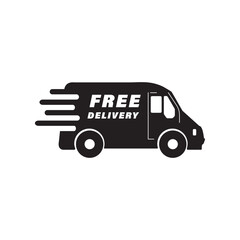 Free Delivery icon for web site or application. Free shipping sign drawing by illustration on white background