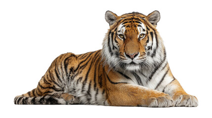 Fototapeta premium Majestic Bengal Tiger Walking – Isolated on Transparent Background for Wildlife and Nature Design