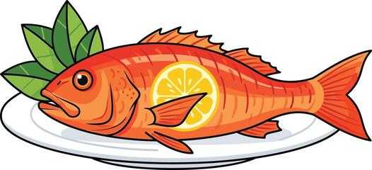 fish on a white background