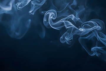 Fototapeta premium Deep Blue Smoky Abstract Background Texture with Soft Flowing Gradient Effect