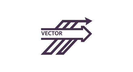 Directional vector with text