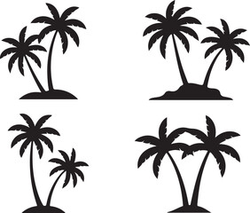 set of palm trees