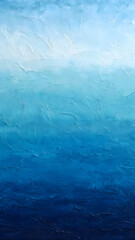 Fototapeta premium An abstract textured painting featuring a smooth gradient of blue, transitioning from a light, almost white shade at the top to a deep, dark navy at the bottom.