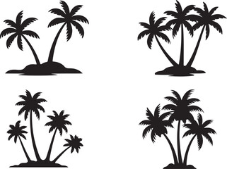 set of palm trees