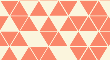 Peach triangles on cream backdrop create a geometric pattern