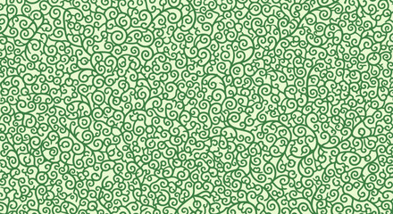 Dense swirling green line pattern on light background