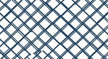 Diagonal blue lines form squares on white