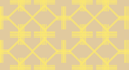 Tan backdrop with overlaid yellow trellis and bars