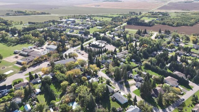 Scenic Prairie Town of Waldheim SK in 4K
