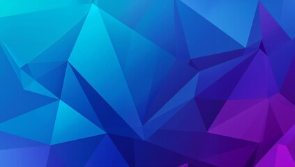 Obraz premium Abstract Geometric Triangle Background – Blue, Teal & Purple Design