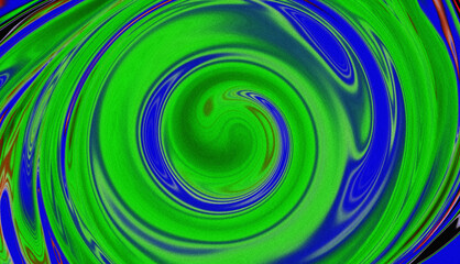 Vibrant Green and Blue Swirl Background with Liquid Marble and Digital Texture