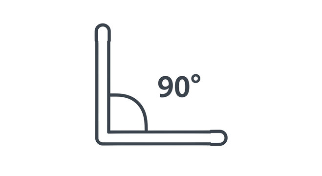 Right angle illustration symbolizing mathematical precision and architectural designs with