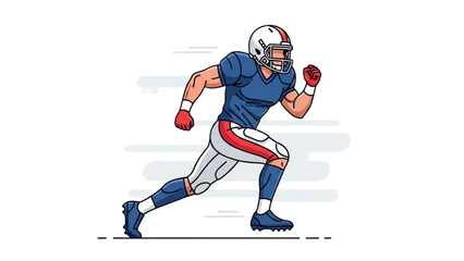 American Football Players Silhouettes &ndash; Vector Illustration Set AI EPS PNG JPEG