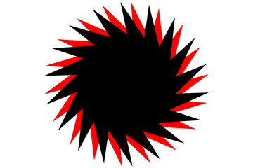 Abstract radial burst shape