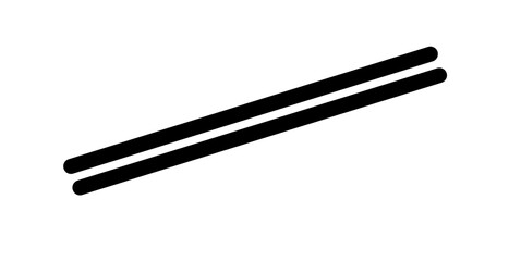 Black double parallel line symbol for divider, separator, infographic, and minimal abstract design