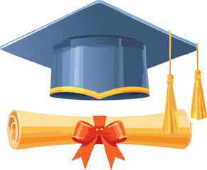 Elegant Graduation Diploma Scroll with Ribbon