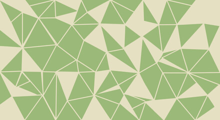 Green & beige geometric pattern with triangles, lines