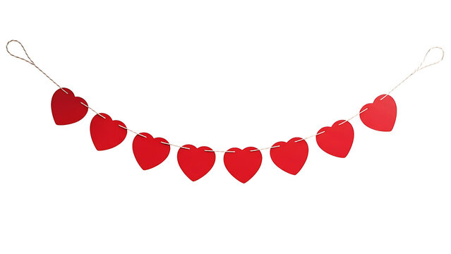 red hearts on a white background
